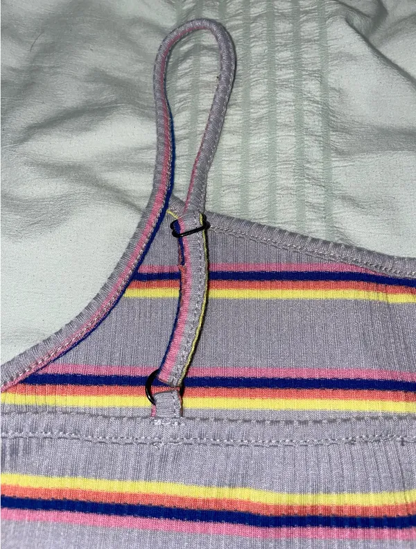Striped Tank Top Purple Size L - Image 5