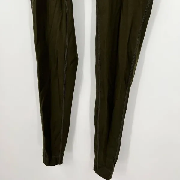 SET ACTIVE SPORTBODY LEGGING olive green smooth texture compression size XS - Image 3