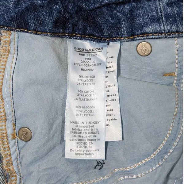 Good American‎ Good Classic Raw Hem Jeans 0/25 NWT - Image 10