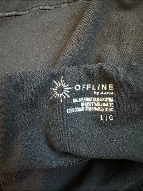 OFFLINE By Aerie Real Me XTRA Flare Leg Jumpsuit Black Athleisure - Image 7