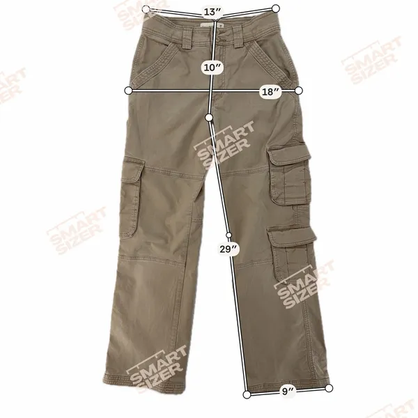 Abercrombie & Fitch High Rise Relaxed Cargo Utility Pants Tan Brown Size 26/2 - Image 7