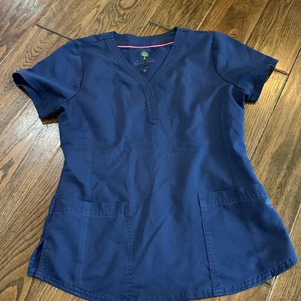 Healing Hands Navy Scrub top size small - Image 2