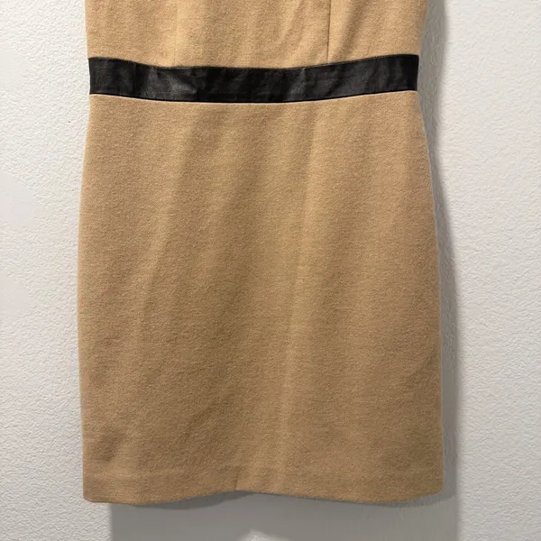 Club Monaco Size-0 Womens Dress Wool‎ Blend Lined with Leather Trim - Image 9