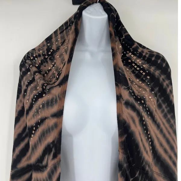 Y2K Vocal Tie Dye Stud Poncho Womens Top Sz Festival Goth Glam Boho Fairy Grunge - Image 6