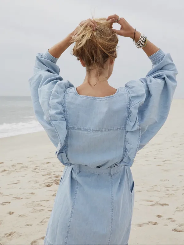 Free People Imogene Denim Mini Dress - Image 2