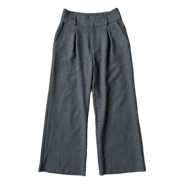 For Love & Lemons Turner Wide Leg Cropped Pants in Gray Size Small - Image 2