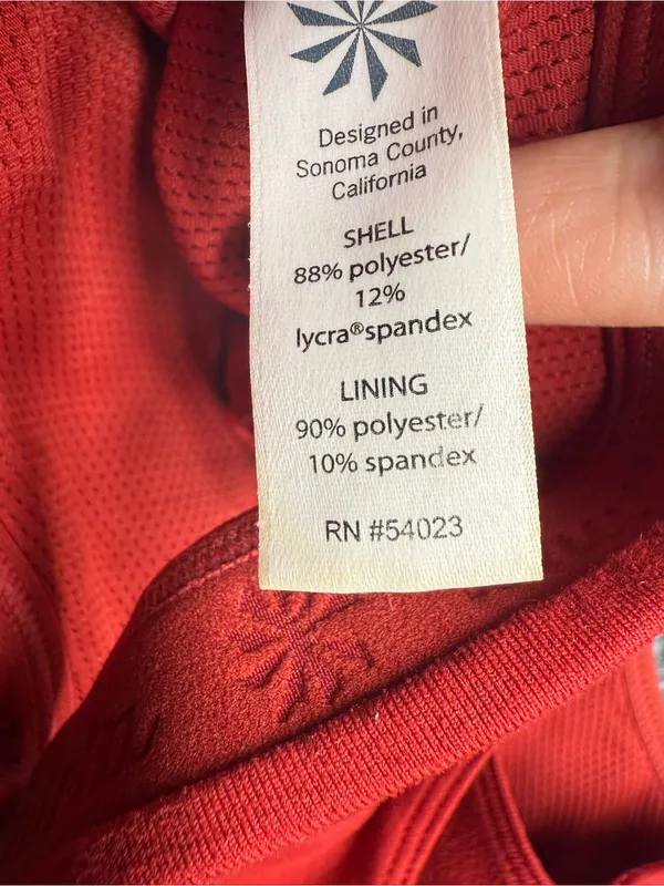 Athleta Womans Medium Red Racerback Sports Bra - Image 4