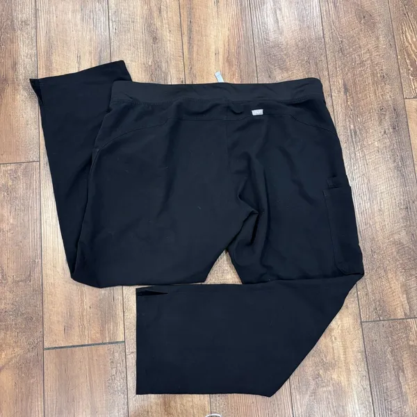 Figs Pants Women XXL Scrubs Black Kade High Waisted Cargo Nurse Hospital PO 1273 - Image 7