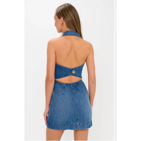 NEW Show Me Your MuMu Darien Dress Denim Mini size XS - Image 4