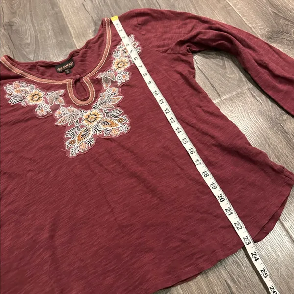 Shyanne Blouse Top Long Sleeve Peasant Boho Western Cowgirl Embroidered Rodeo XL - Image 6