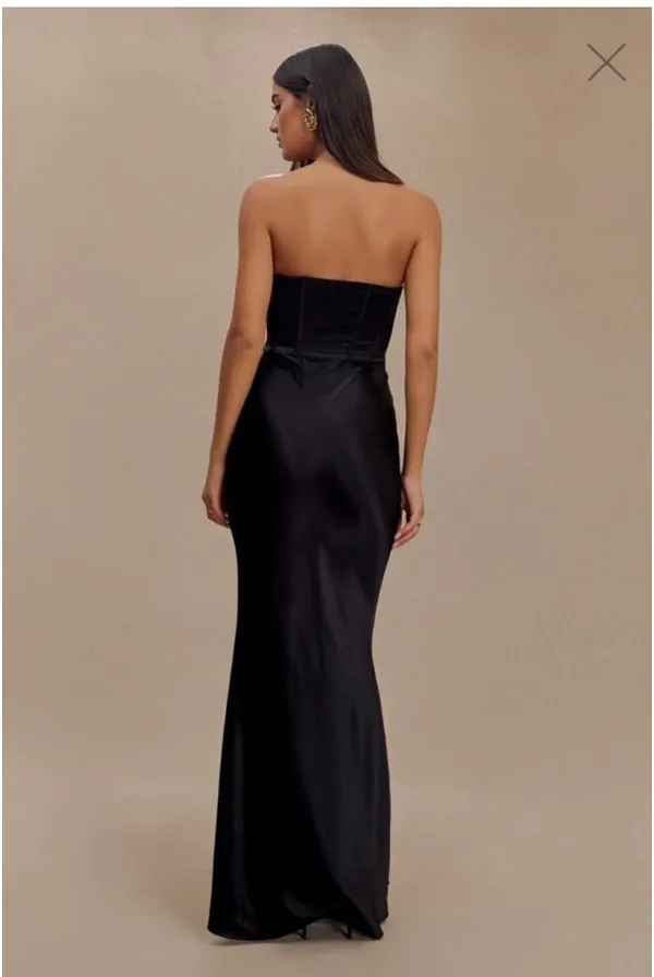 Black corset maxi dress Meshki Harlow dress - Image 3