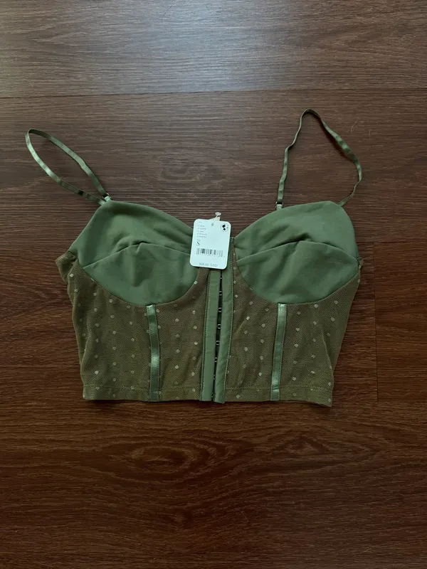 Free People Night Rhythm Mesh Corset Cami - Image 2