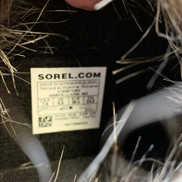 Sorel Black/ Olive Green Suede Winter Mid-Calf Boots. Size-7.5 Arctic Explorer - Image 2