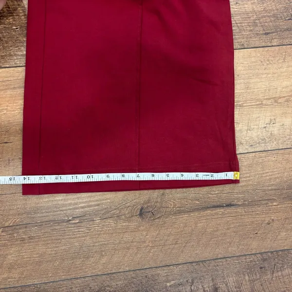 NWT Pact Organic Cotton Fit & Flare Cowl Mock Neck Jumpsuit Red Women's Sz Small - Image 11