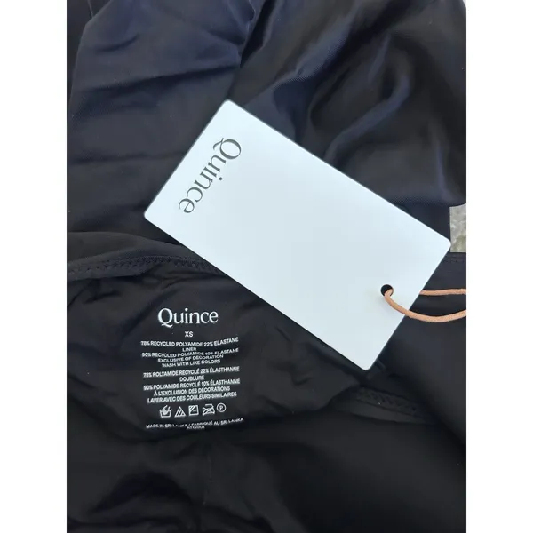NWT Quince Black Italian Cut Out One-Piece Swimsuit Size XS - Image 5