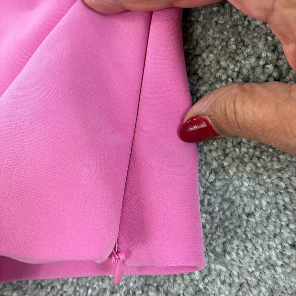 ZARA Going Out Pink Square Neck Sleeveless Tank Top Side Zip Party Bodycon Small - Image 5