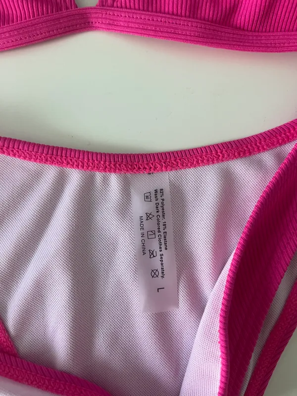 SheIn Hot Pink Bikini Set - Image 2