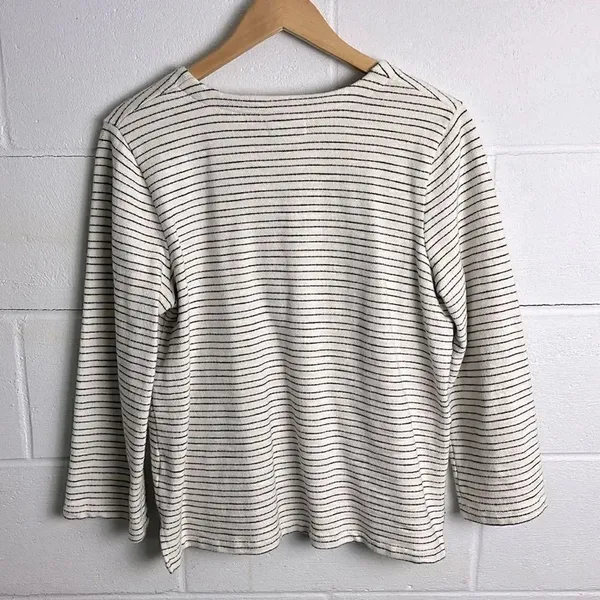 Madewell striped lace up sweater - Image 4