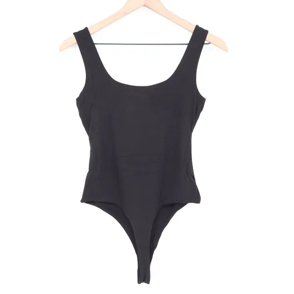 Naked Wardrobe Womens Black Scoop Neck Sleeveless Thong Bodysuit M - Image 7