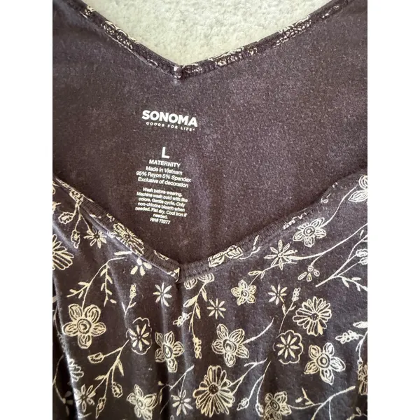 Sonoma Maternity V-Neck Empire Waist Midi Dress and Isabel Maternity top - Image 3