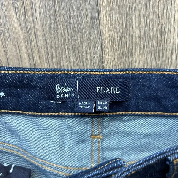 Boden Denim High Rise Flare Jeans Size 2R - Image 7