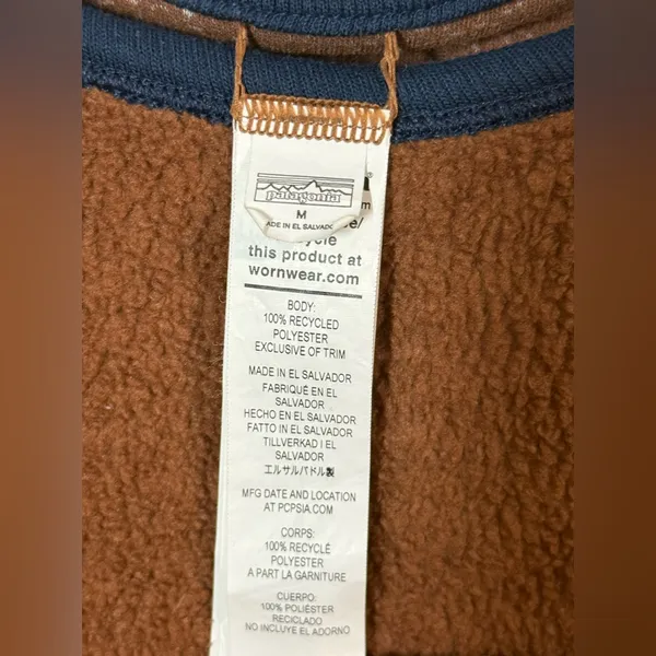 Patagonia Women's Shearling Crew in the "Beer Bottle Brown, Medium - Image 4