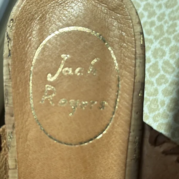 Jack Rogers Cork Wedge Leather Sandals size 8 - Image 2
