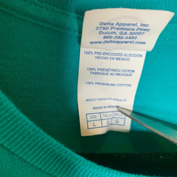 Delta Pro Weight Vintage Teal USA Sunflower Home Graphic Tee T Shirt Sz Large - Image 7