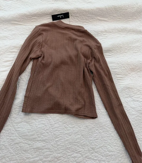 Lulus Long Sleeve Top Crop - Image 2