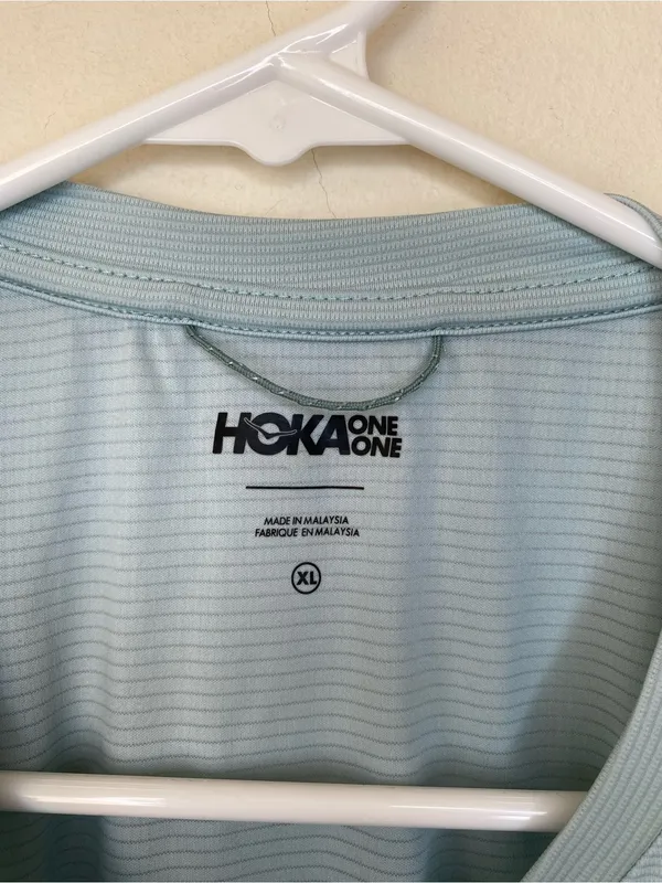 HOKA Women’s Performance Short Sleeve Top T-Shirt Light Blue Sz XL - Image 5