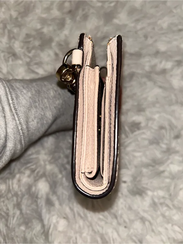 Michael Kors pebbled leather wristlet wallet pinkish tan with gold-tone hardware - Image 5