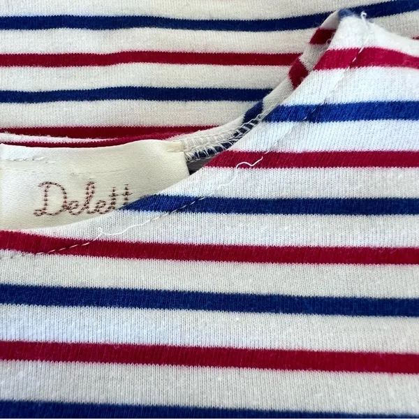 Anthropologie | Deletta‎ Poplin Cuffed Striped Top - Image 8