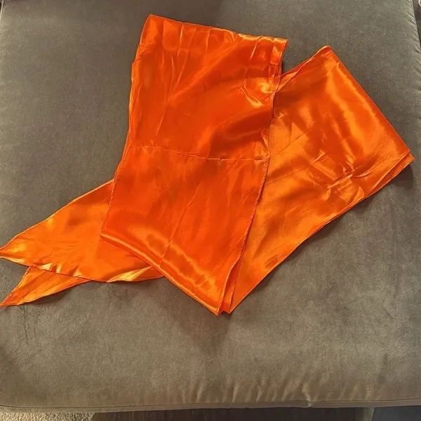 Women’s Orange Short Chiffon Formal Dress Strapless Zip Back Size XXXL NWT - Image 9