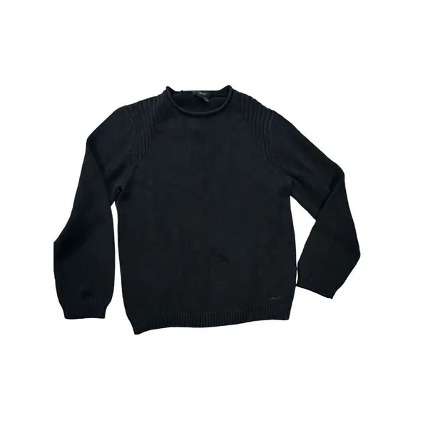 DKNY black knit chunky sweater‎ womens size small - Image 4