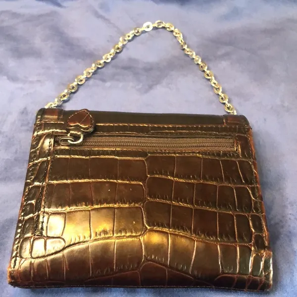 Brighton Croc Embossed Small Hand Bag Clutch Wallet - Image 3