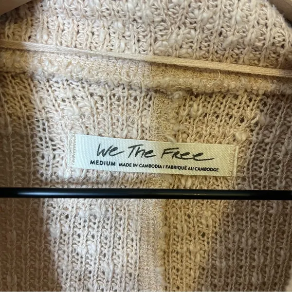 Free People We The Free Tommy Turtleneck Textured Sweater Toasted Almond Beige M - Image 9