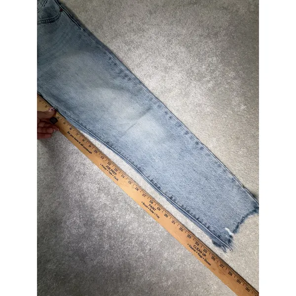 levis premium wedgie denim jeans button fly raw hem size 26 - Image 11