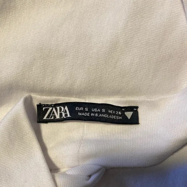 ZARA White Twist Back Cutout‎ Strapless Tube Top Shirt Womens Size S - Image 2