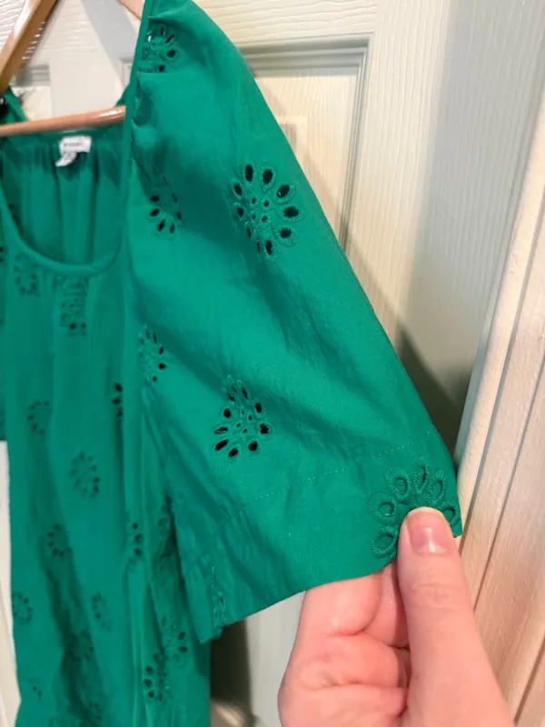Green Eyelet Mini Dress by Free Assembly - Image 4
