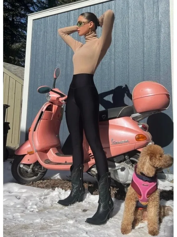 Alo 7/8 High-Waist Airlift Leggings Black Hi-Rise Waisted Skinny Tights Pants - Image 5