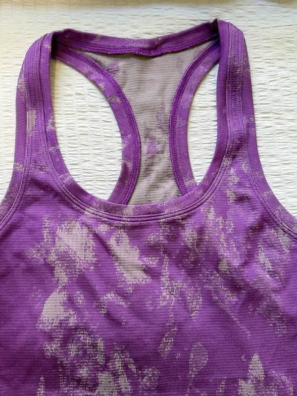 Lululemon Swiftly Tech Racerback Tank Top - Purple Tie Dye / Floral - Image 2