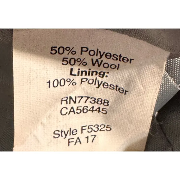 J.Crew Wool Blend Coat Size 10 Gray Zip Front Funnel Neck Jacket - Image 9