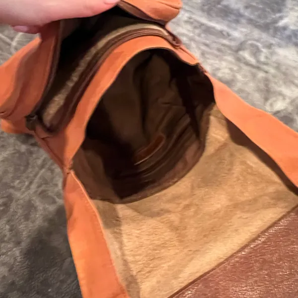 Orange Leather Shoulder Bag - Image 4
