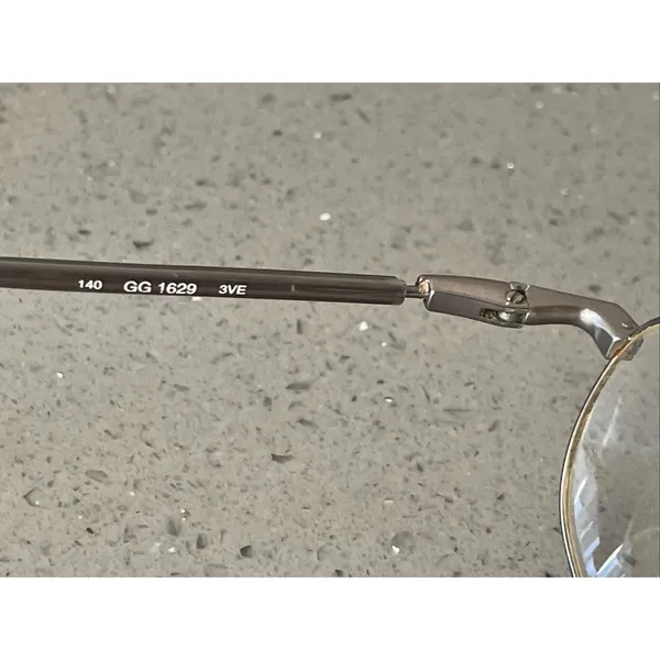 Gucci Eyeglasses Frames Only GG 1629 3VE 52-19-140 Italy full rim silver metal - Image 9