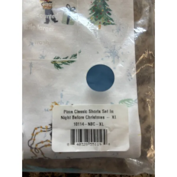 Lake Pajamas Pima Classic Short Set Night Before Christmas NEW NWT $104 XL - Image 2
