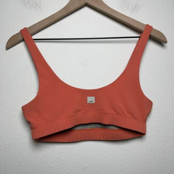 Vuori Women's‎ Daily Sports Bra Small Orange Daily Bra Scoop Neck Activewear - Image 4