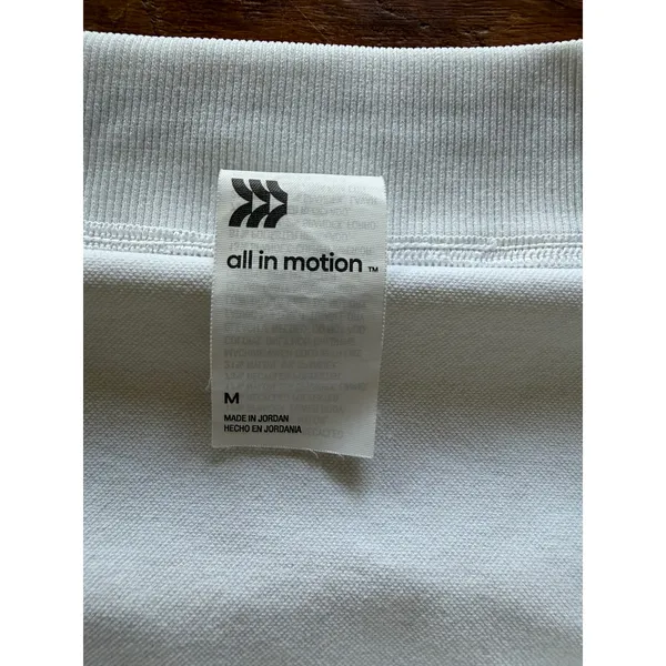 All in Motion White Green Striped Tennis Mini Skirt Skort Size M - Image 5