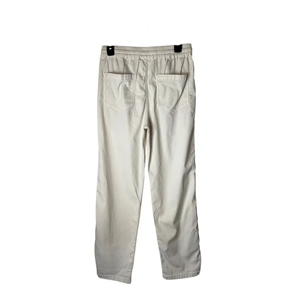 Faherty Arlie Day Pants Women‎ XS Ivory Organic Cotton Linen Drawstring Coastal - Image 3