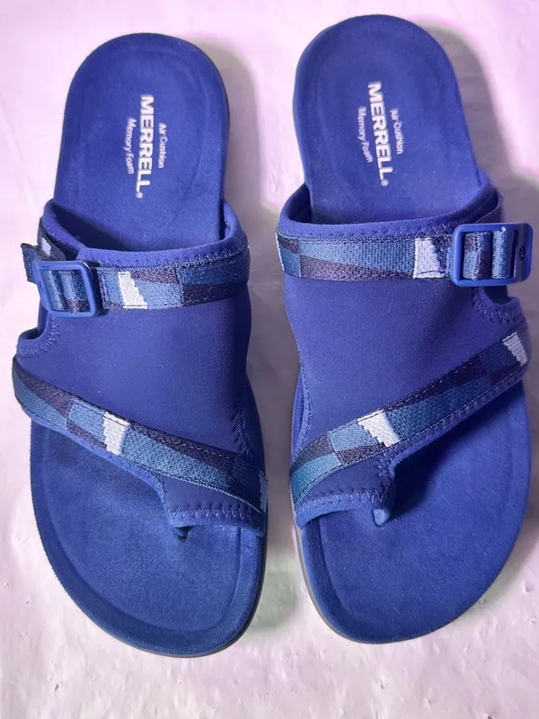 Merrell Men’s Navy and Gray Adjustable Slide Sandal - Image 4