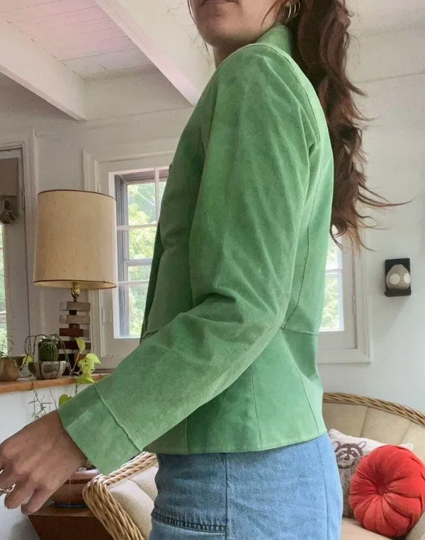 Vintage suedessence 100% genuine leather lightweight suede jacket - Image 3